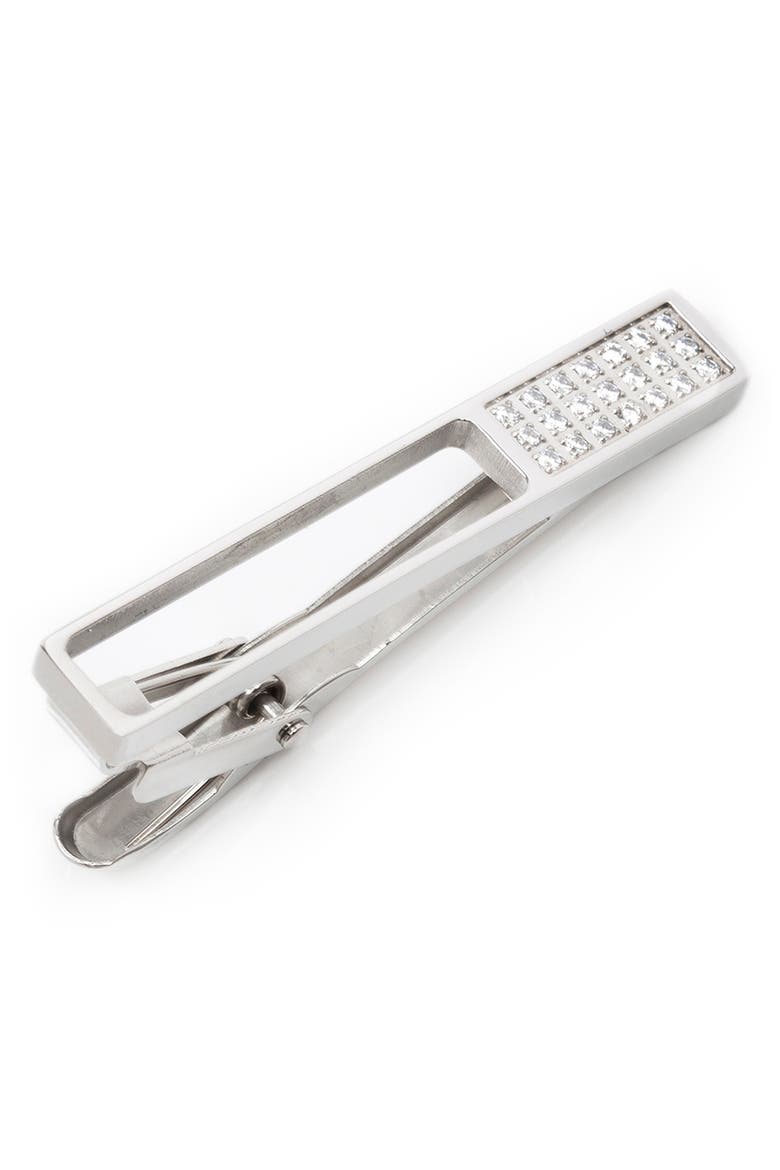 Die Cut Tie Clip, Main, color, SILVER
