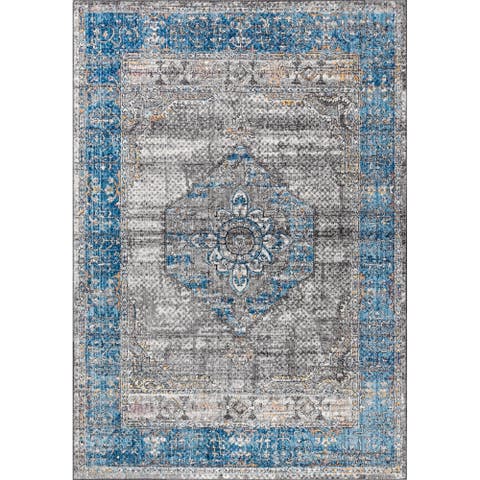 Anatolia Vintage Medallion Peacock Area Rug