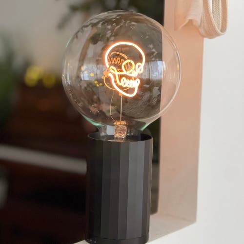 Mitb Skull Portable Table Lamp In Blue