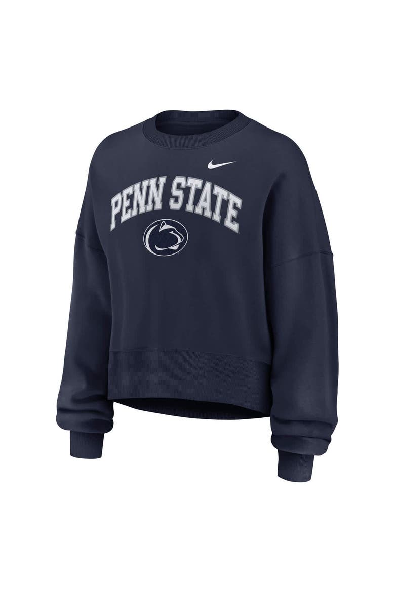 Women's Nike Navy Penn State Nittany Lions Oversized Phoenix Arch Pullover Sweatshirt, Alternate, color, Navy