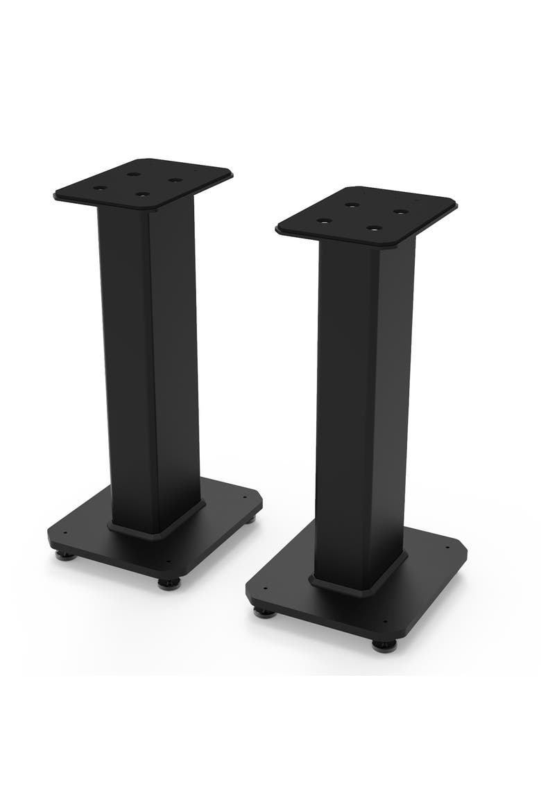 SX22 22" Tall Fillable Speaker Stands with Isolation Feet - Pair, Main, color, Black