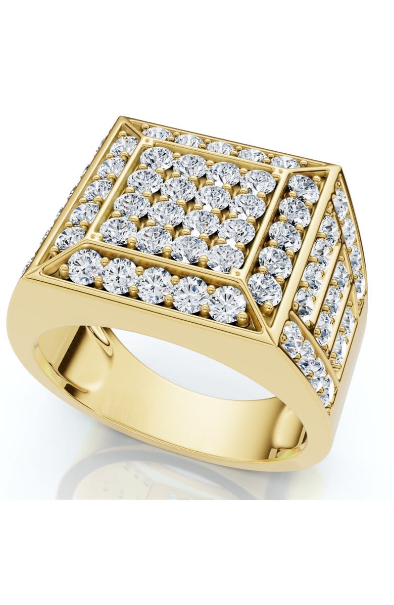 Bliss Diamond Men's 3Ct Square Diamond Fashion Pinky Ring 10k Gold Lab Grown, Alternate, color, 