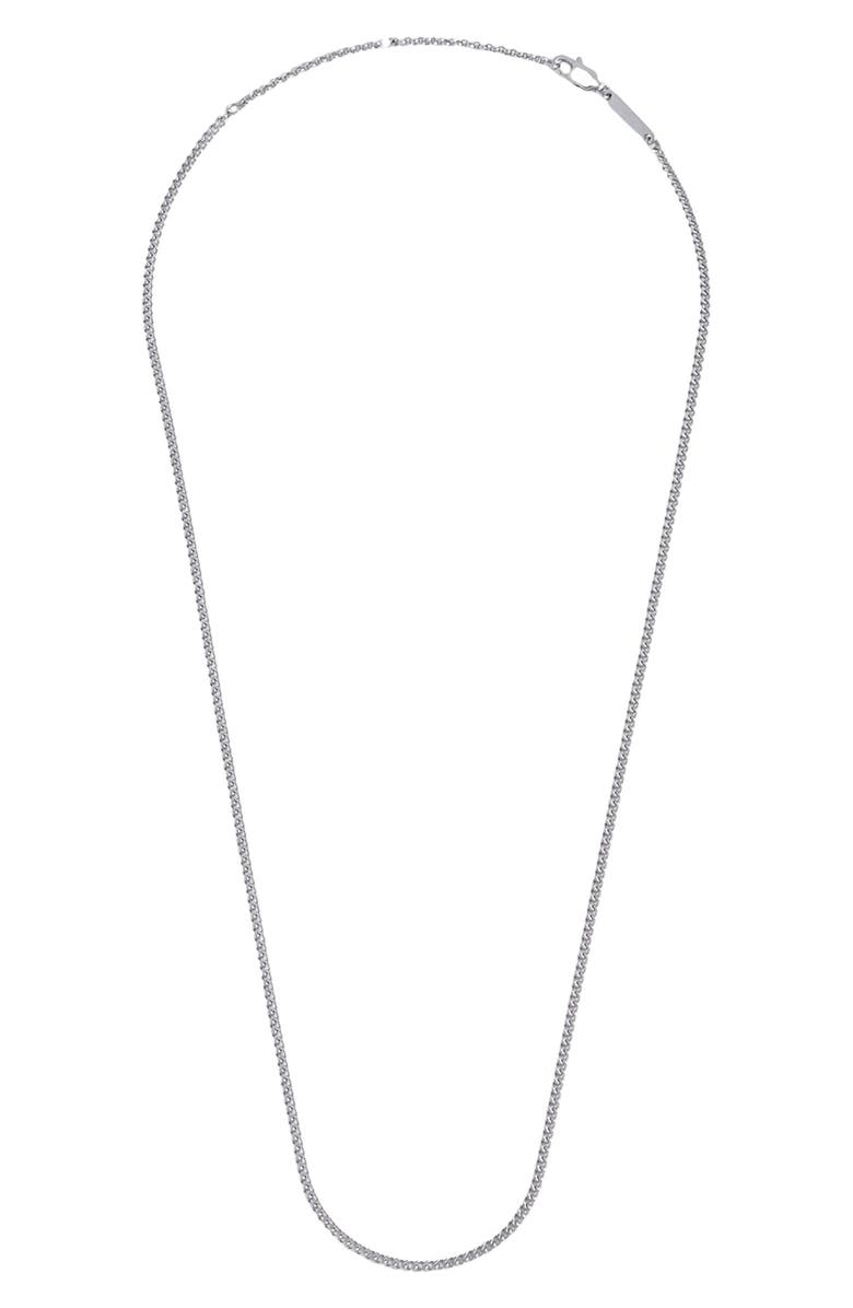 Estella Bartlett Men's Fine Curb Chain Necklace, Alternate, color, Silver/ Gold