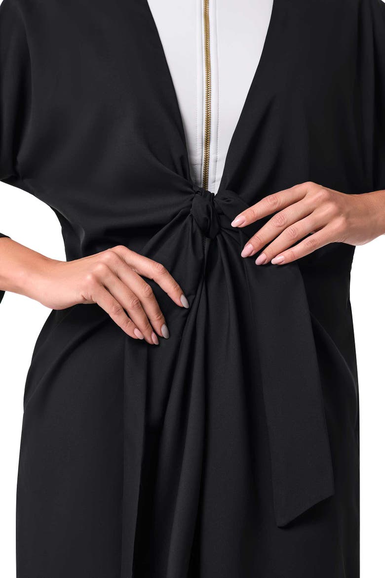Ocean Drive Cover-Up with Front Tie, UPF 50+ Sun Protection, Alternate, color, Black