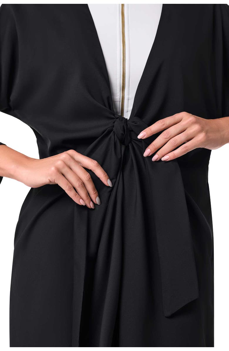 Coolibar Cover-Up with Front Tie, UPF 50+ Sun Protection, Ocean Drive, Alternate, color, Black