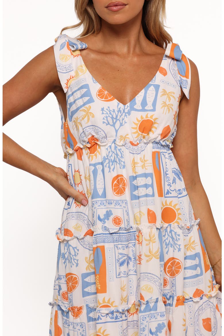 Melodie Bow Strap Minidress, Alternate, color, MULTI WHITE