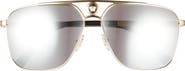 Versace 61mm Mirrored Aviator Sunglasses