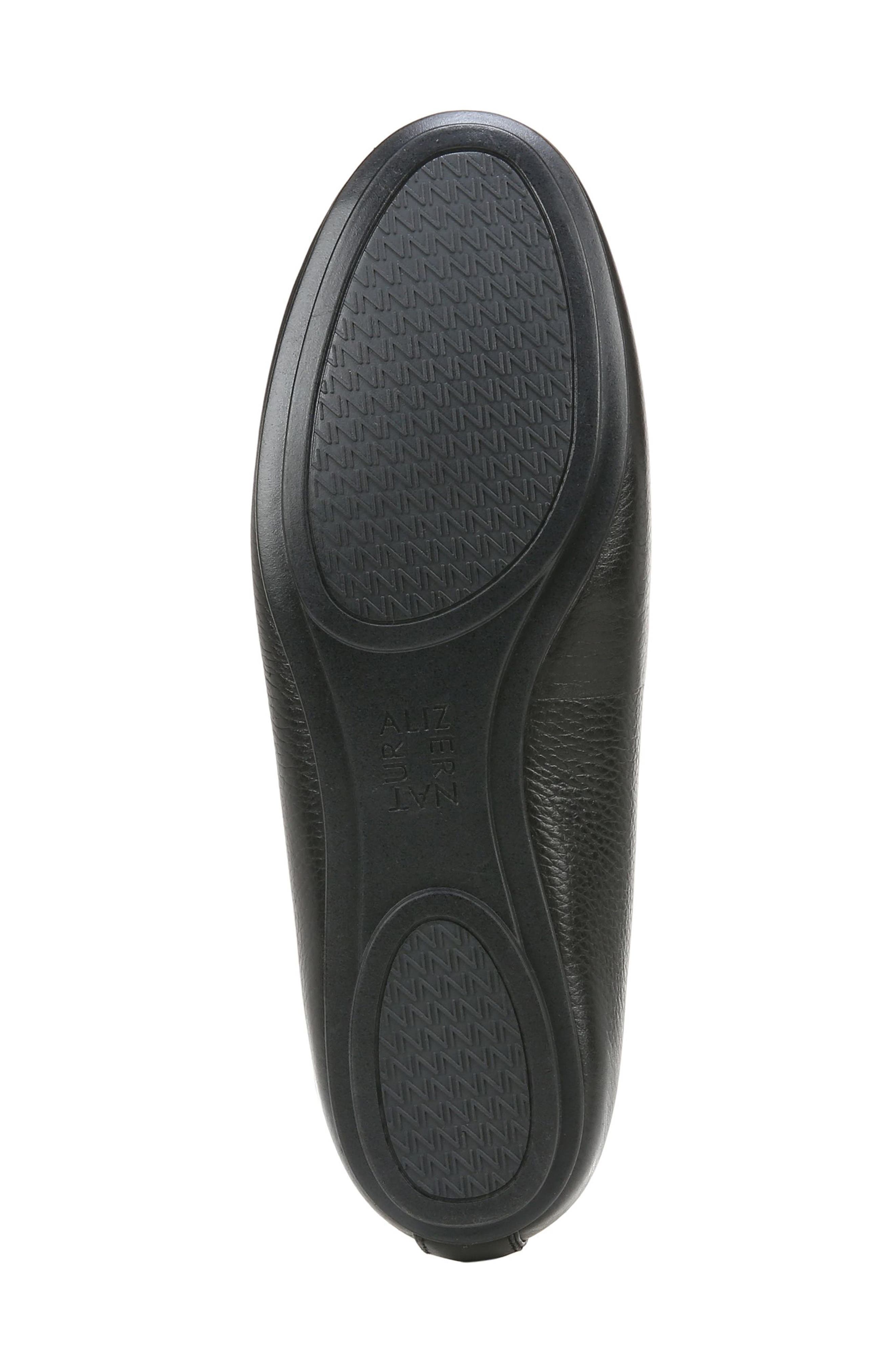Naturalizer Maxwell Skimmer Flat, Alternate, color, Black Leather