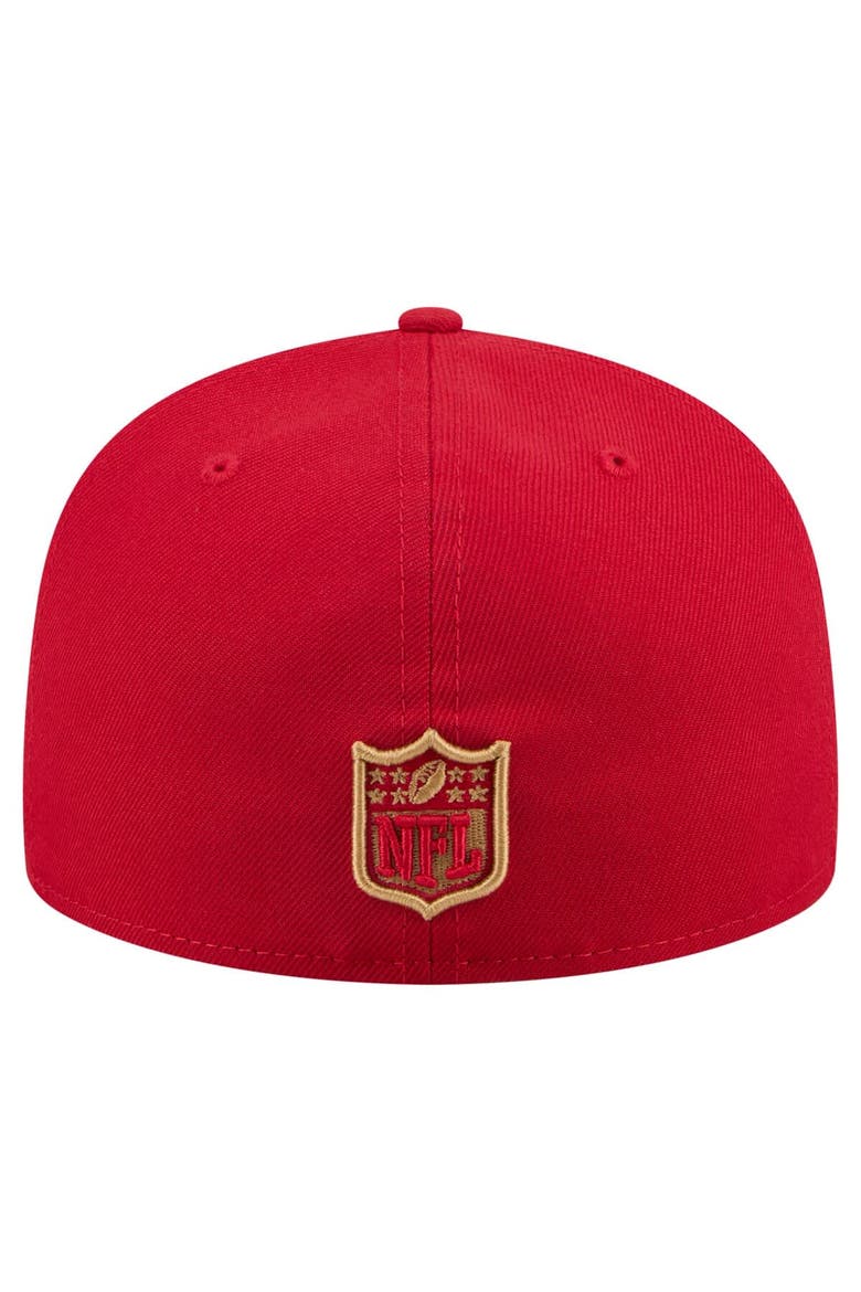 Men's New Era Scarlet San Francisco 49ers State Stitch 59FIFTY Fitted Hat, Alternate, color, Scarlet