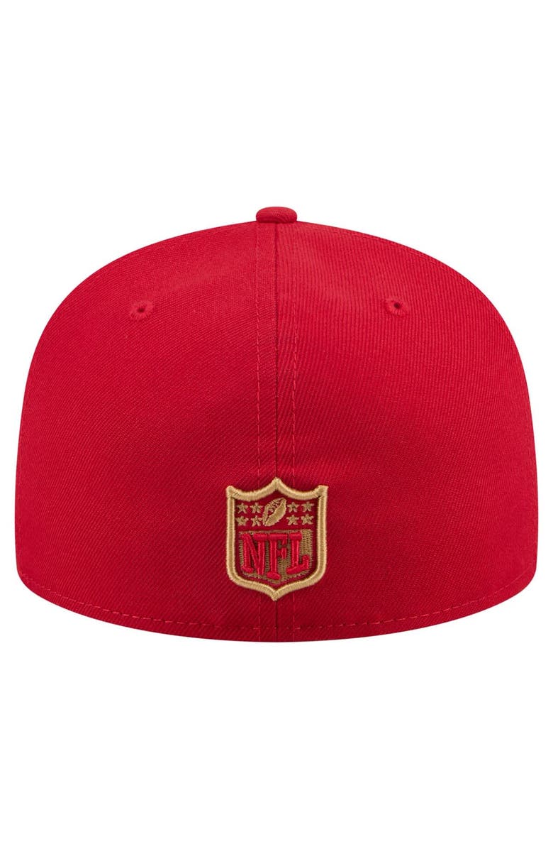 New Era Men's New Era Scarlet San Francisco 49ers State Stitch 59FIFTY Fitted Hat, Alternate, color, Scarlet