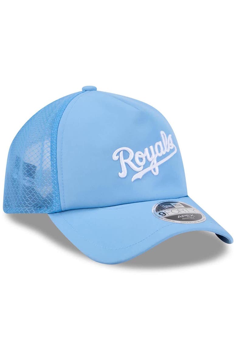 Men's New Era Light Blue Kansas City Royals 2026 Batting Practice Alternate Apex 9FORTY Adjustable Hat, Alternate, color, Light Blue