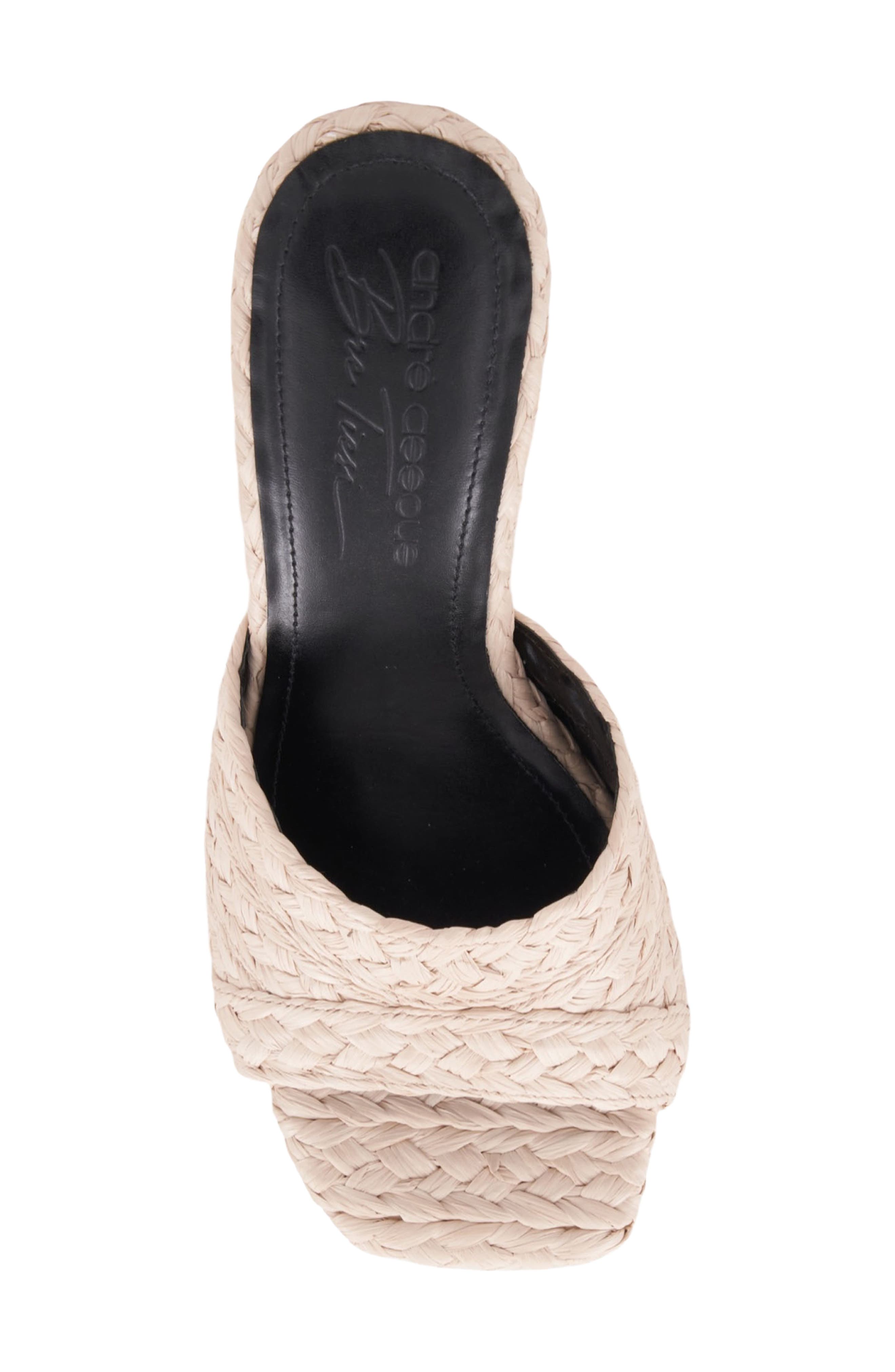 Breana Wedge Mule, Alternate, color, NATURAL RAFFIA