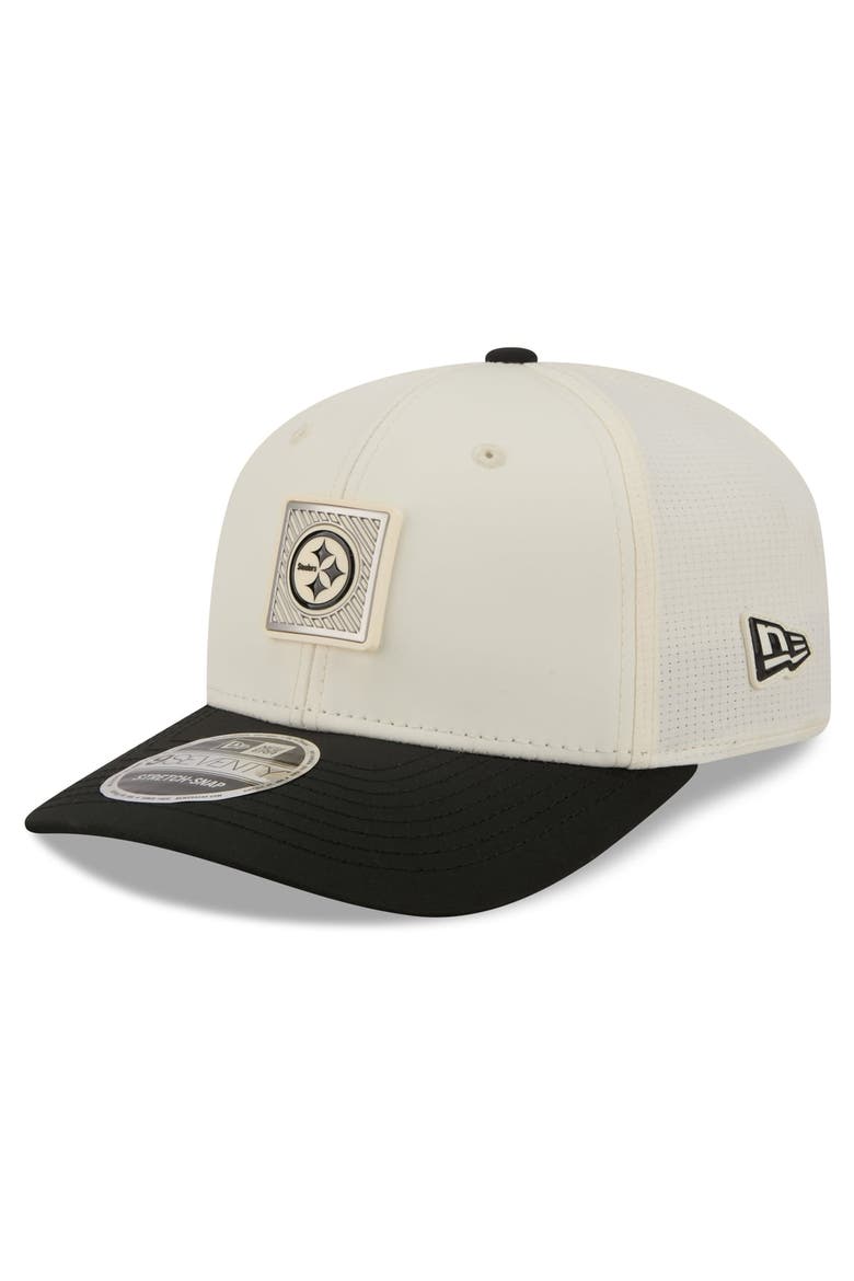 Men's New Era  Cream/Black Pittsburgh Steelers 2026 NFL Training Camp 9SEVENTY Adjustable Hat, Alternate, color, Cream