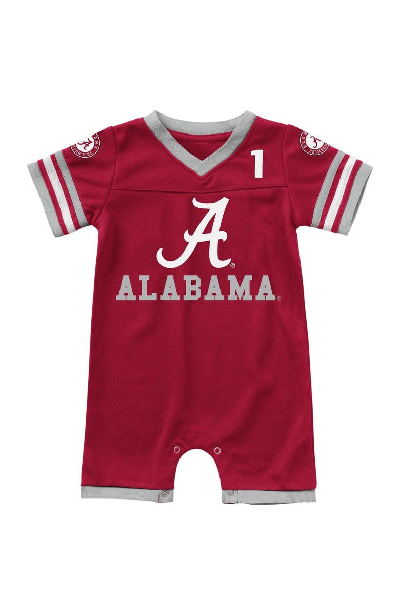 COLOSSEUM Infant Colosseum Crimson Alabama Crimson Tide Bumpo Football Romper, Main, color, Crimson