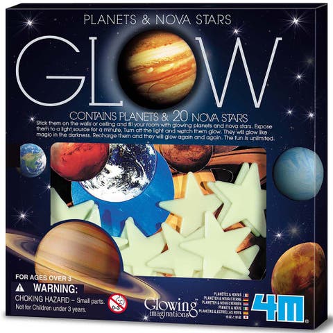 Glow Planets & Nova Stars 20 Glow in Dark Stick Ons