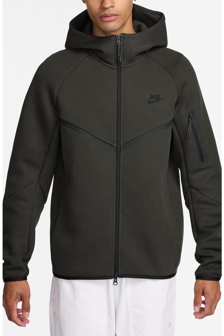 Tech Windrunner Zip Hoodie, Main, color, SEQUOIA/ BLACK