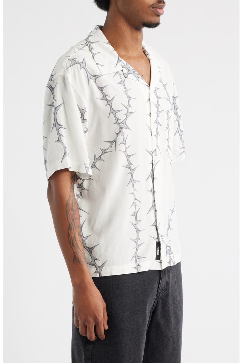 Van Doren Print Camp Shirt, Alternate, color, WHITE