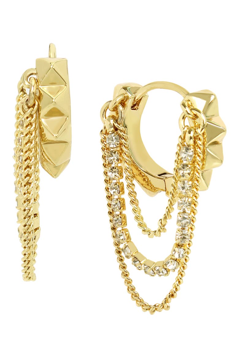 Muiltchain Huggie Hoop Earrings, Main, color, GOLD