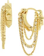 AllSaints Muiltchain Huggie Hoop Earrings