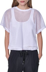 DKNY Dolman Sleeve Open Stitch Top