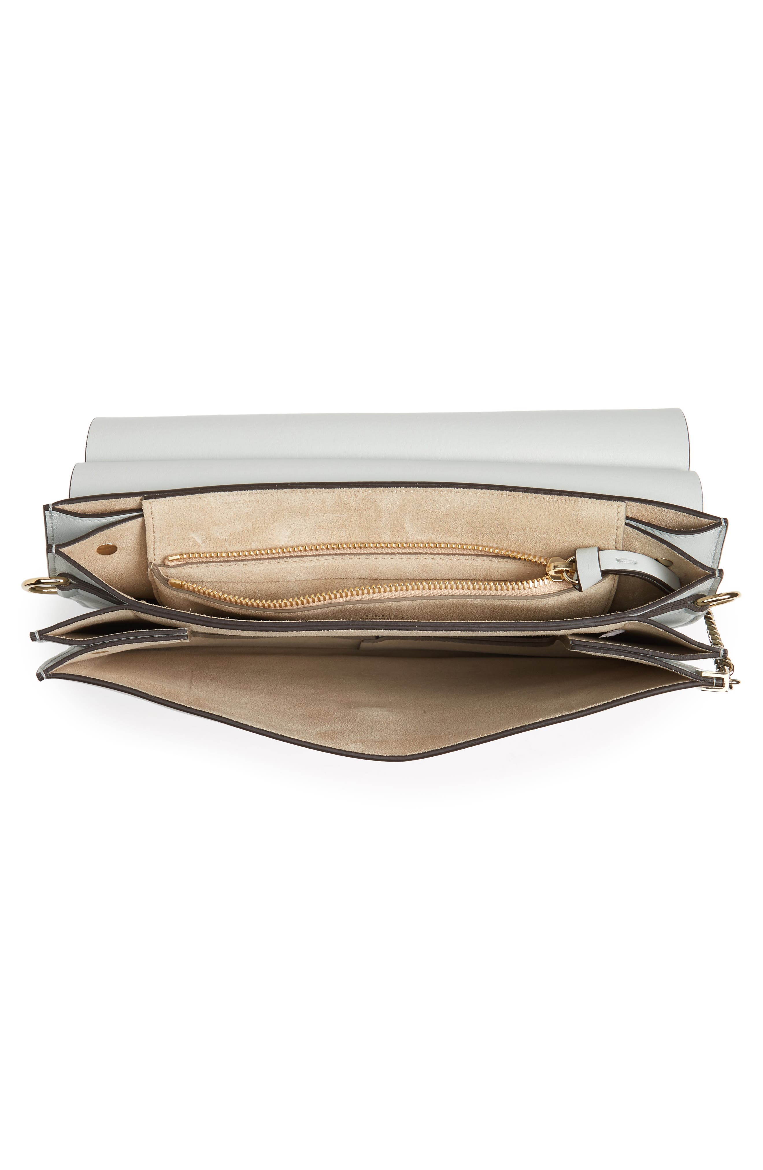 Chloé Faye Calfskin Suede & Leather Shoulder Bag, Alternate, color, 