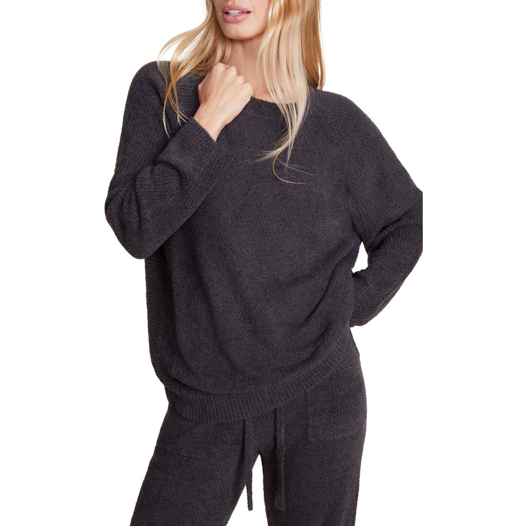 Barefoot Dreams Cozychic Lite Ribbed Raglan-sleeve Pullover In Gray