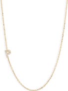 Anzie Love Letter Pavé Diamond Initial Pendant Necklace