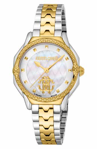 Roberto Cavalli by Franck Muller Mother-of-Pearl Bracelet Watch, 32mm