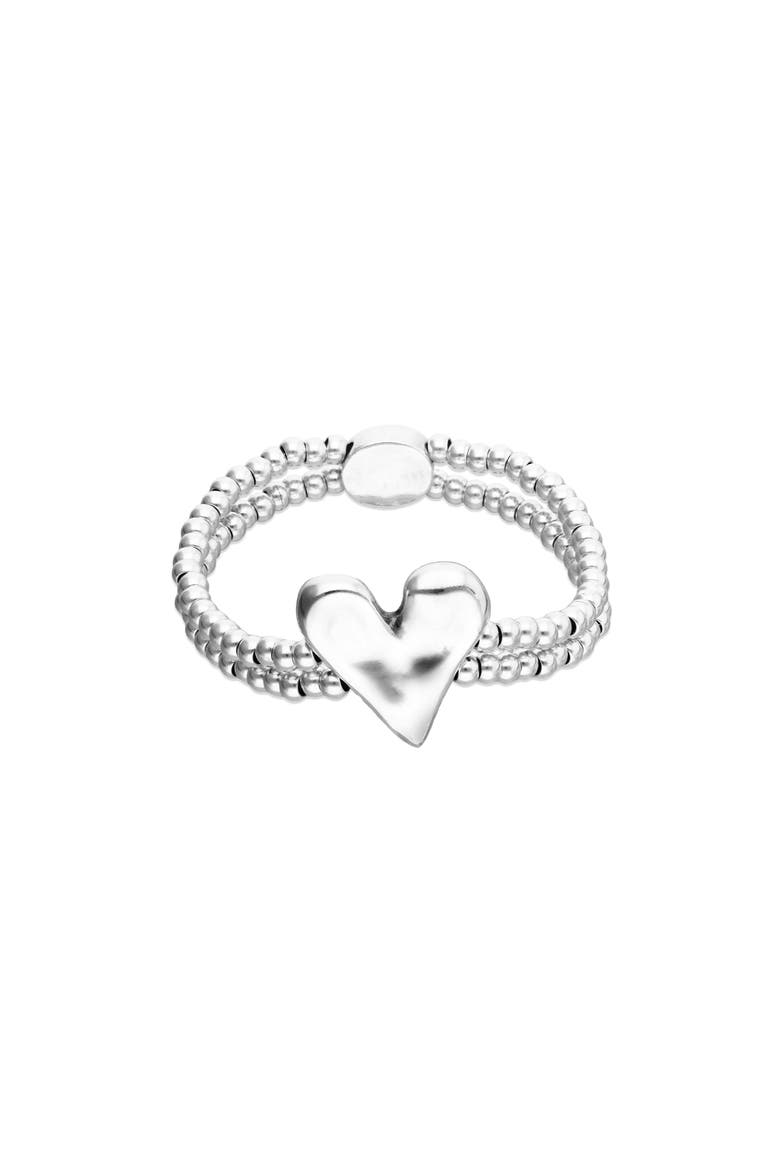 Sterling Silver Plated Bracelet With Heart Detail, Main, color, Silver
