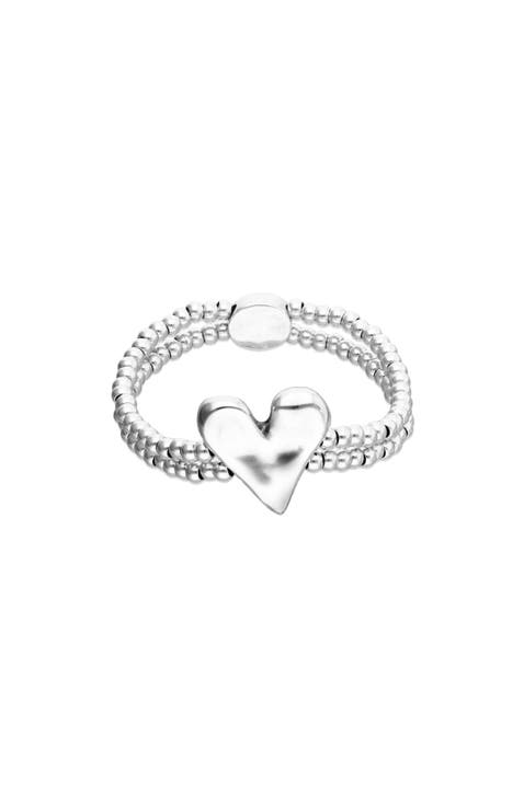 Sterling Silver Plated Bracelet With Heart Detail