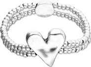 UNODE50 Sterling Silver Plated Bracelet With Heart Detail