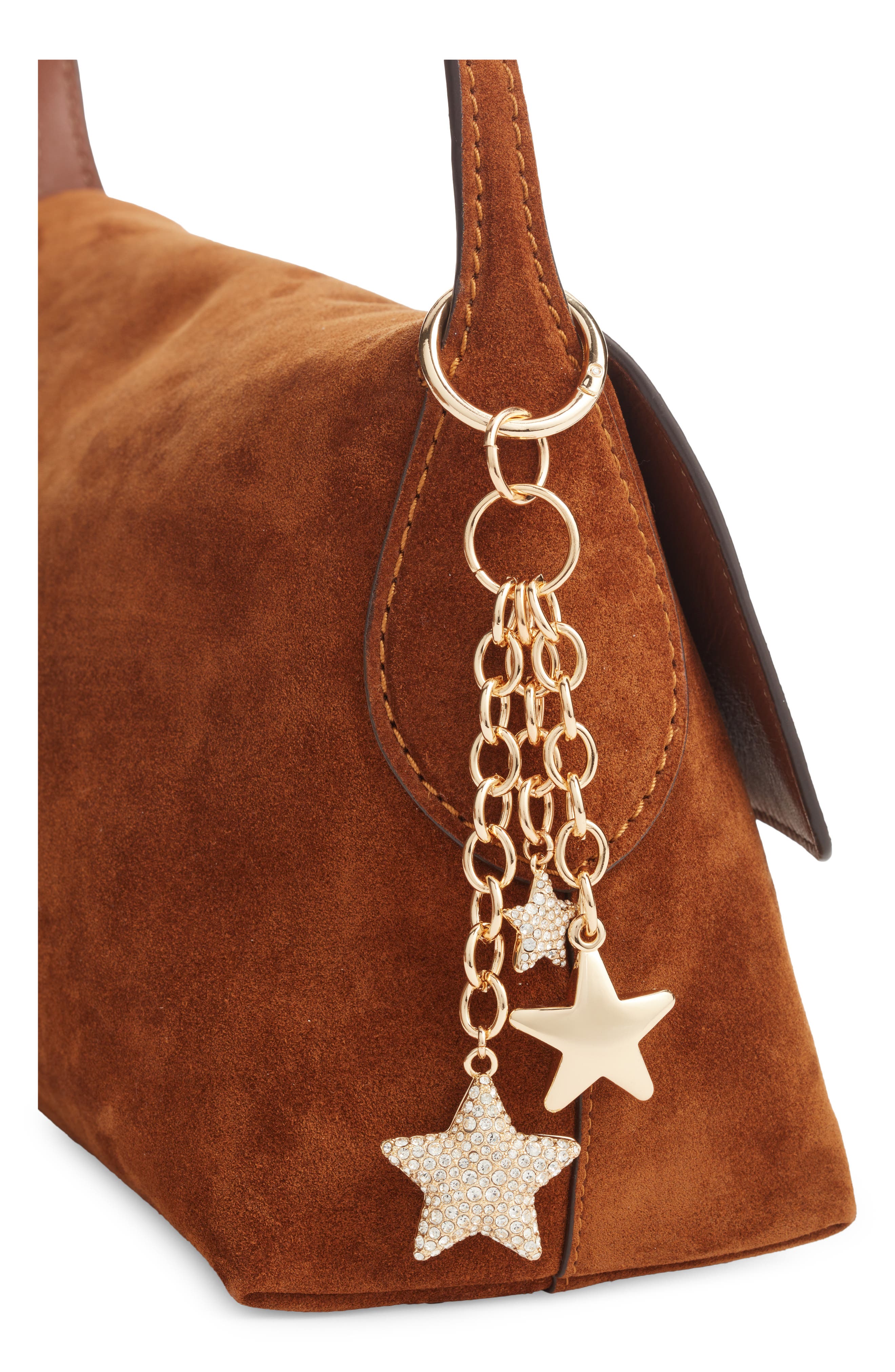 Chelsea28 Star Cluster Bag Charm, Alternate, color, Clear-Gold