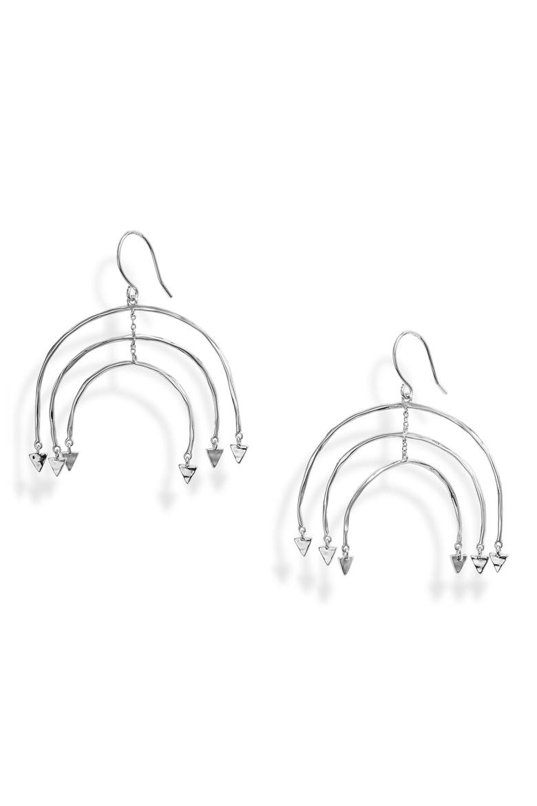 Luca Mobile Earrings, Main, color, SILVER