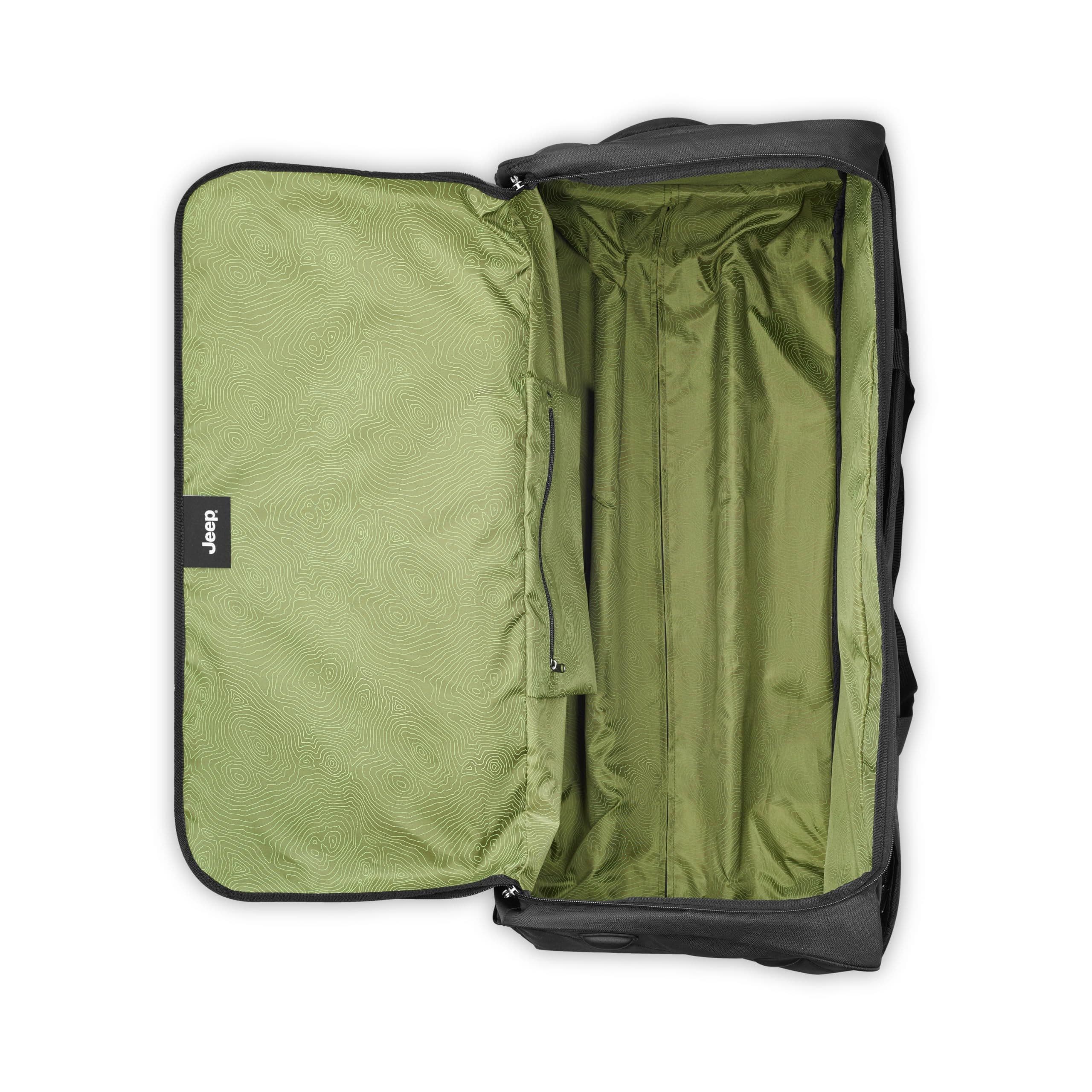 JS009D 31 Inch Two Wheel Rolling Travel Duffle Bag, Alternate, color, Black