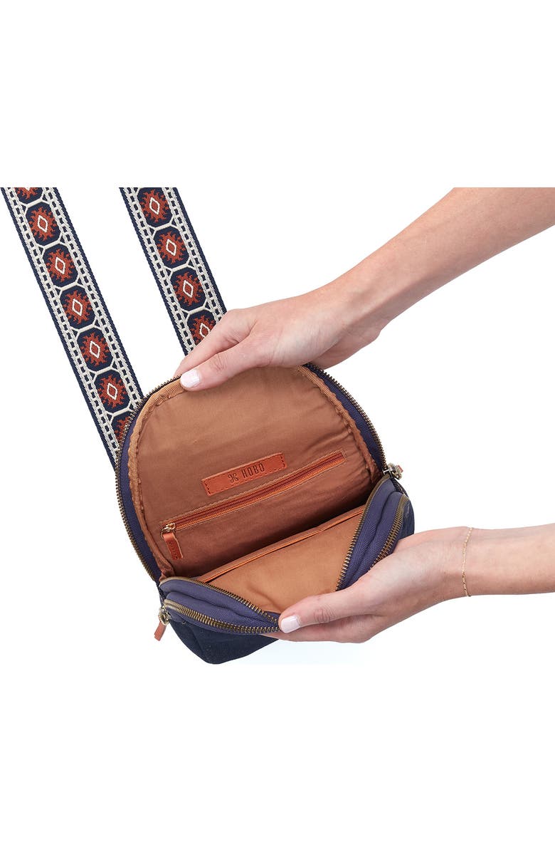 HOBO Cass Leather Sling Bag, Alternate, color, Dark Denim