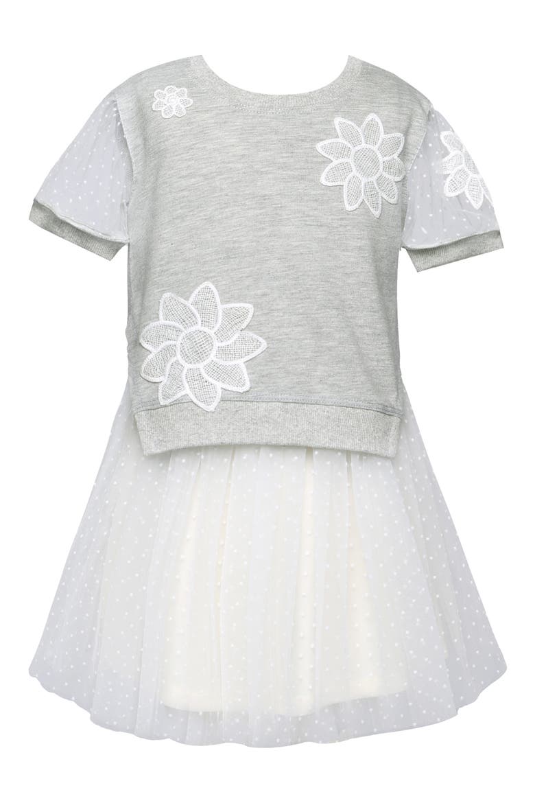 Kids' Twofer Dress, Main, color, GREY MULTI
