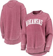 PRESSBOX Women's Pressbox Cardinal Arkansas Razorbacks Vintage Wash Pullover Sweatshirt