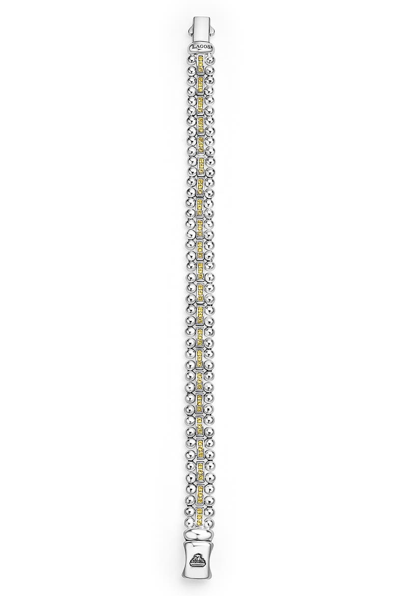 Caviar Spark Link Bracelet, Alternate, color, SILVER