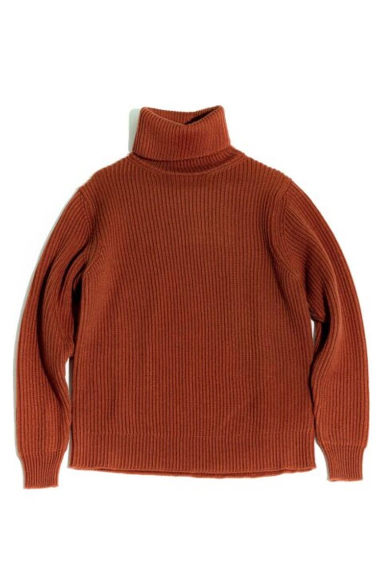 Fortela Vittorio High Neck Sweater, Main, color, Orange
