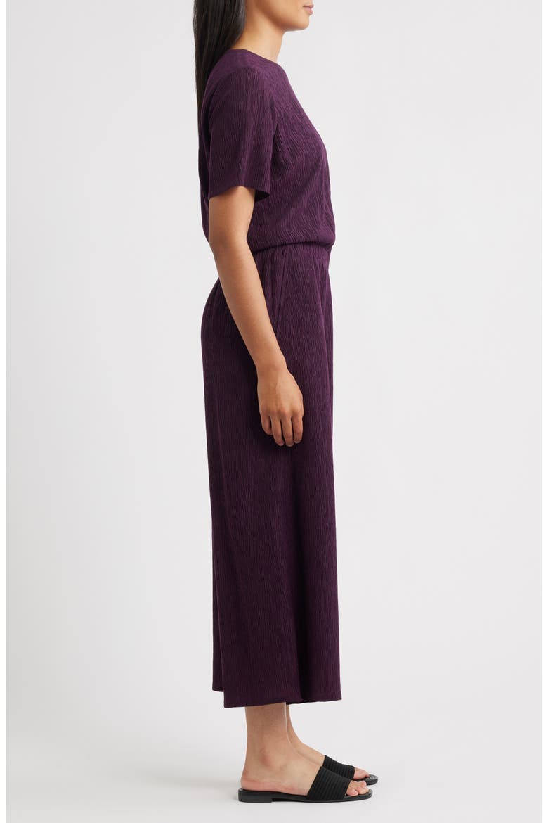 Crinkle Wide Leg Jumpsuit, Alternate, color, BLACKBERRY