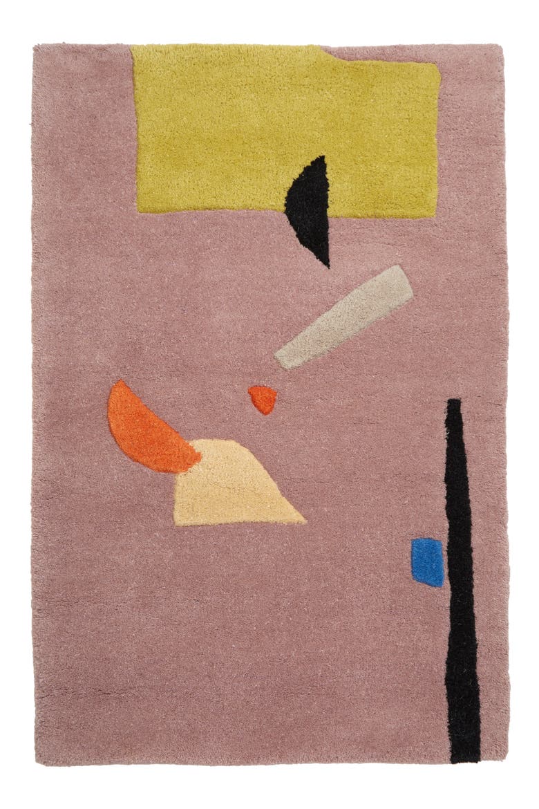 Night of Squid Hand Tufted Wool Rug, Main, color, PURPLE MULTI