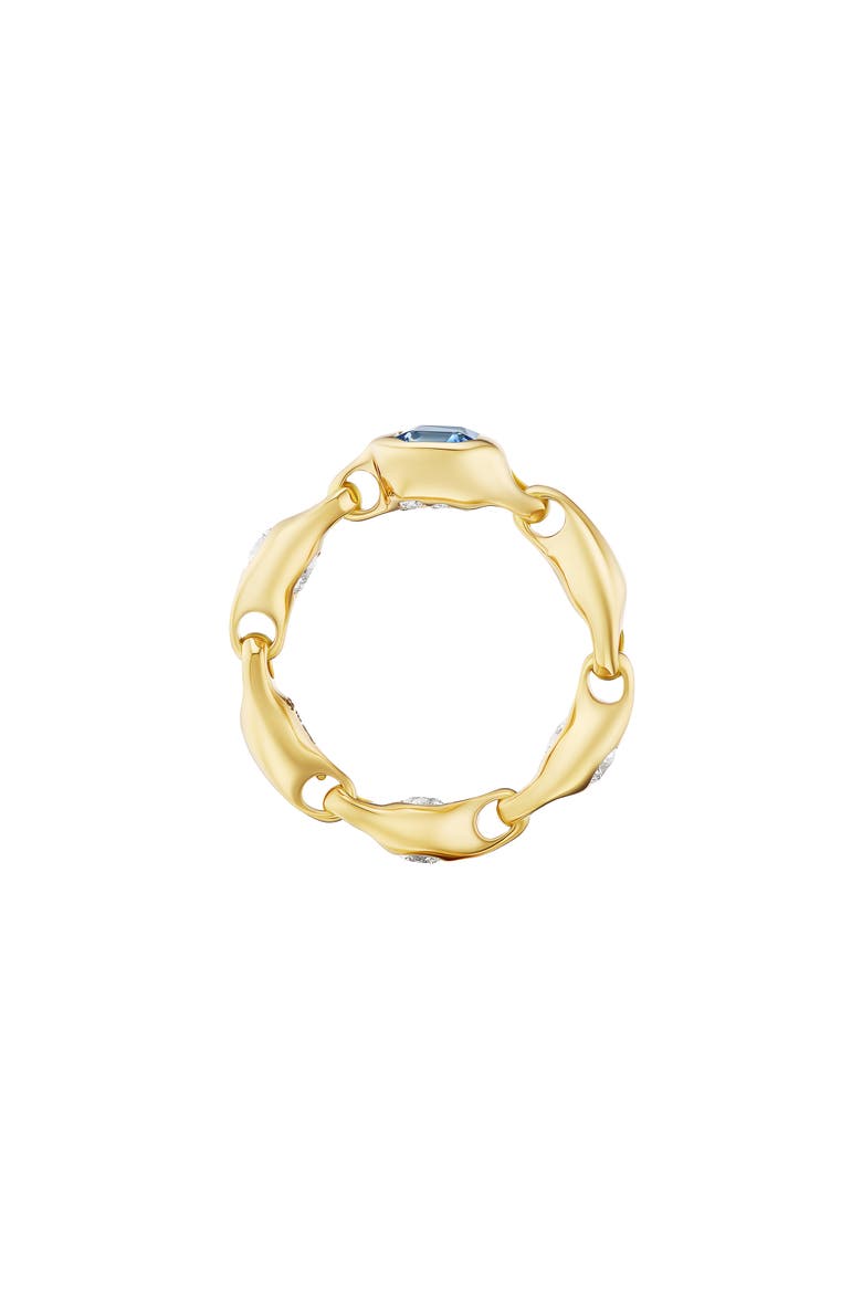 Supernova Stacking Ring, Alternate, color, YELLOW GOLD/ EMERALD