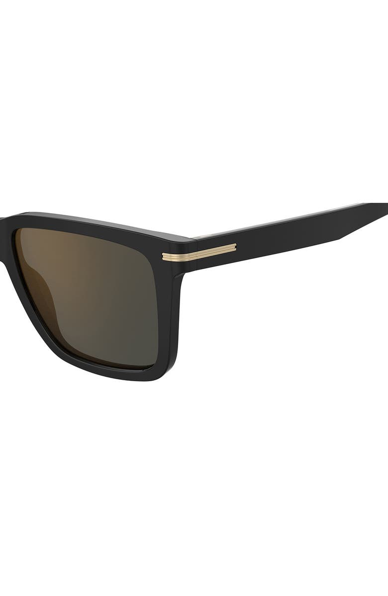 BOSS 55mm Square Sunglasses, Alternate, color, Black Gold