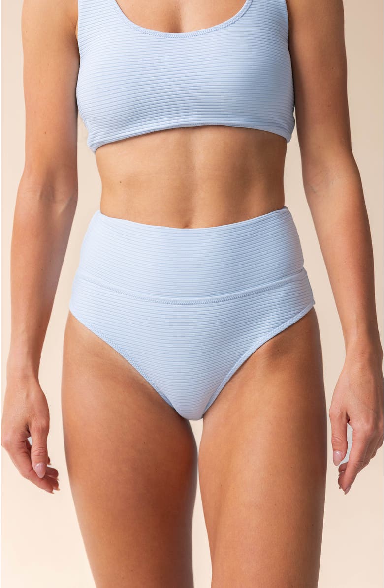 Nani Reversible High Rise Swim Bottom, Alternate, color, Caspian