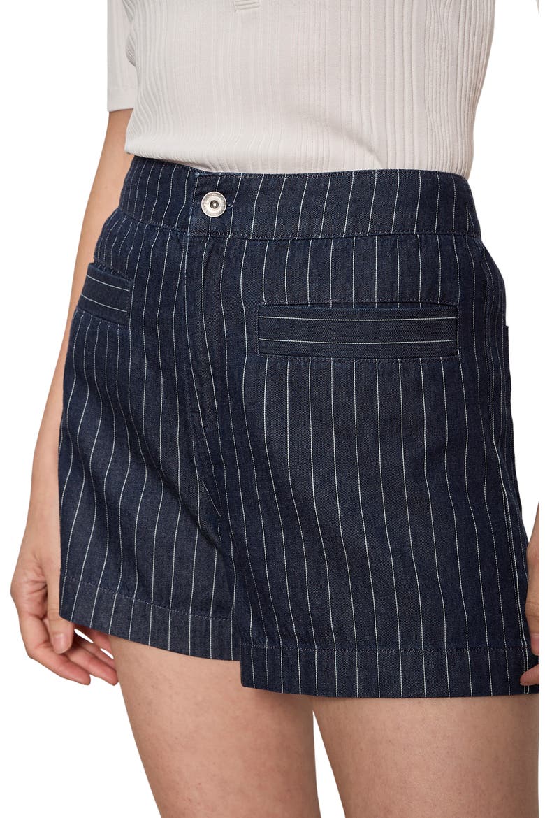 Voyage Stripe Cotton Shorts, Alternate, color, LUNA BLUE STRIPE