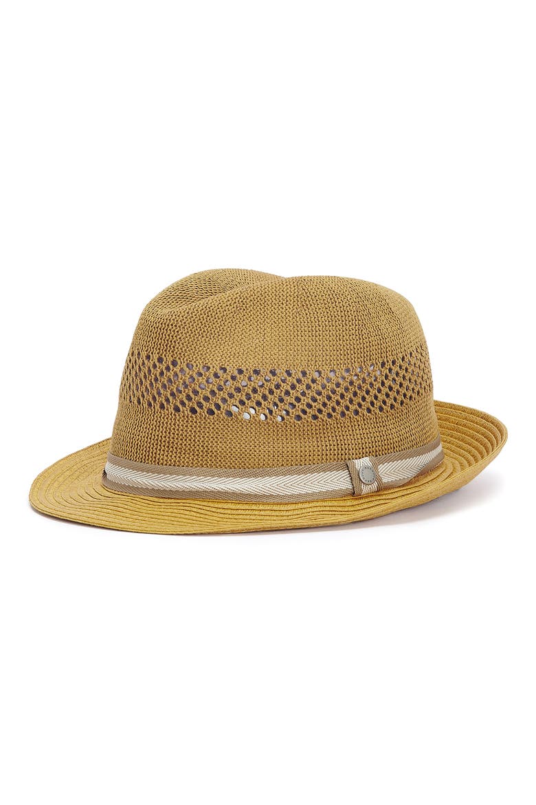 Craster Trilby Hat, Main, color, DARK TAN