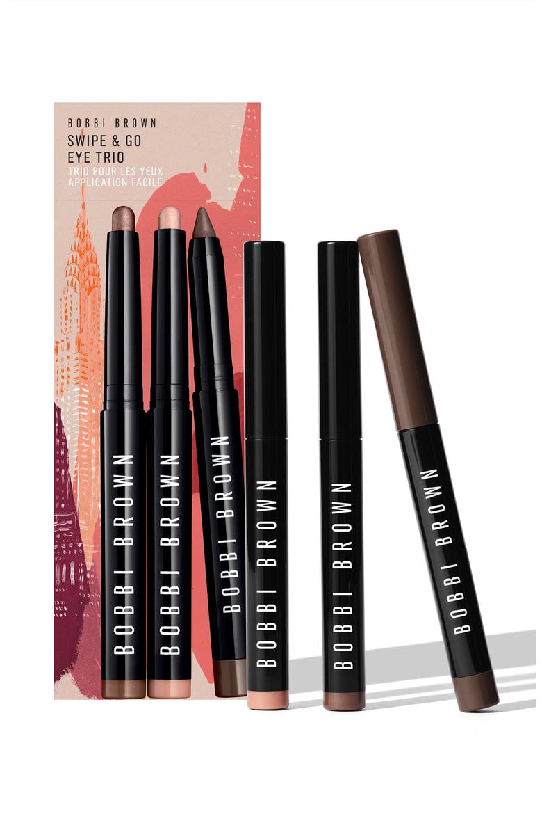 Swipe & Go Eyeshadow & Eyeliner Trio (Nordstrom Exclusive) (Limited Edition) $102 Value, Main, color, SMOKEY TOPAZ/PINK/CHOCOLATE