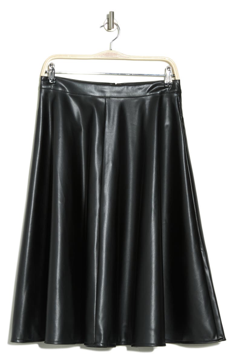 Alexia Admor Faux Leather Midi Skirt, Alternate, color, 