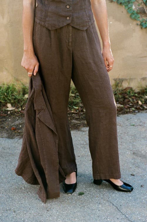 Vir Vita Marina Linen Trouser In Multi
