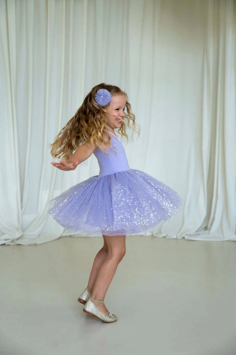 Sleveless Sparkle Tulle Dress, Alternate, color, Sparkle Purple